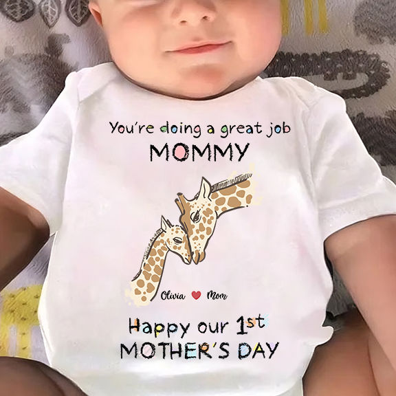 Mother's Day Gift - Newborn -  You're doing a great job mommy Happy our 1st Mother's Day