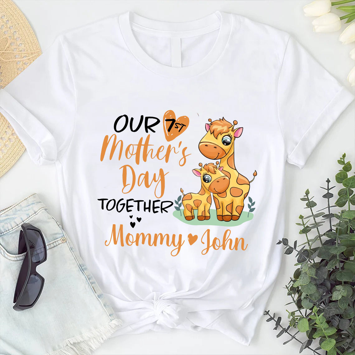 Mommy Happy Mother's Day Giraffe Shirt Mommy Happy Mother's Day Giraffe Shirt