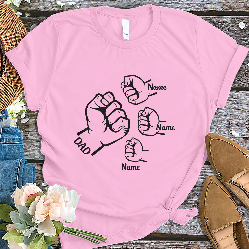 Personalized Daddy Shirt, Dad Shirts for Men, Customized Names Fist Bump  Shirts, Best Dad Ever Tshir…See more Personalized Daddy Shirt, Dad Shirts  for