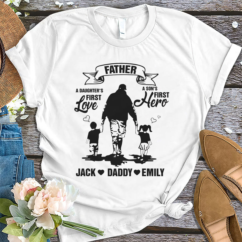 Father's Day 2023 - Father A Sons First Hero And A Daughters First Love Shirt 29326