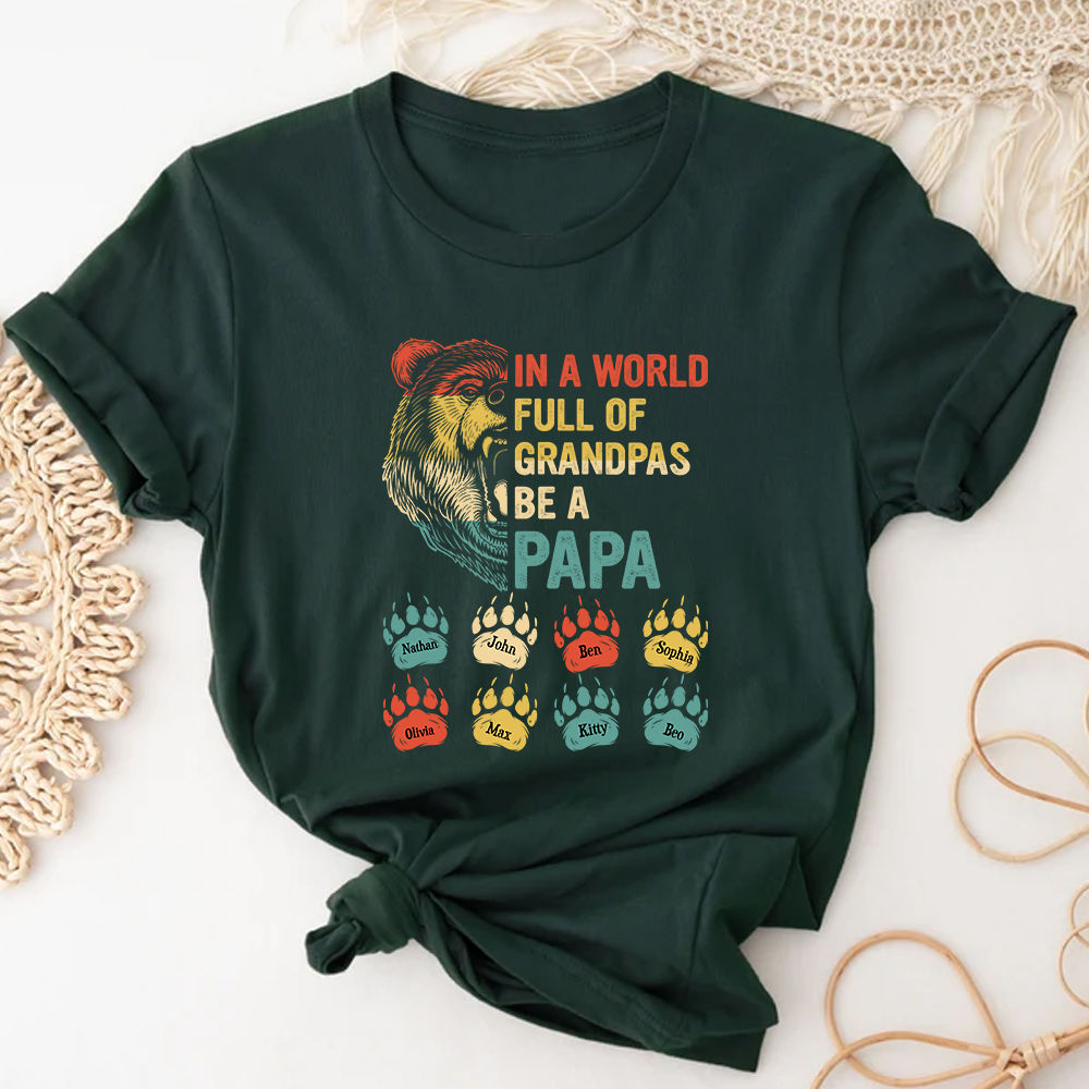 Father's Day 2023 - Personalized Papa Bear Husband Protector Hero Shirt, Custom Grandpa Bear Shirt, Funny Dad Bear Shirt, Gift For Daddy Father 29328_4