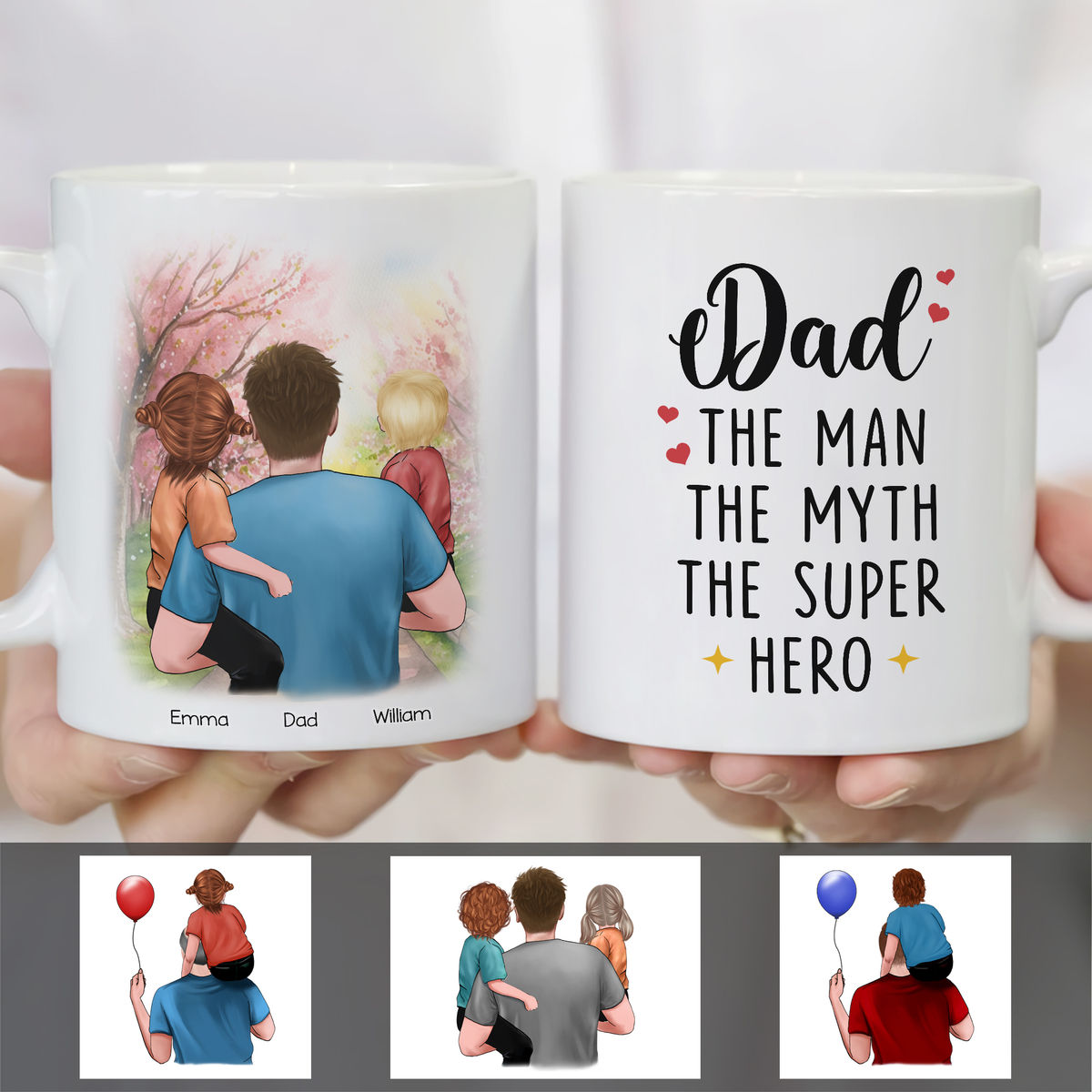 Clever Dad Turns Children Into Superheroes Using Pop-Culture Mugs