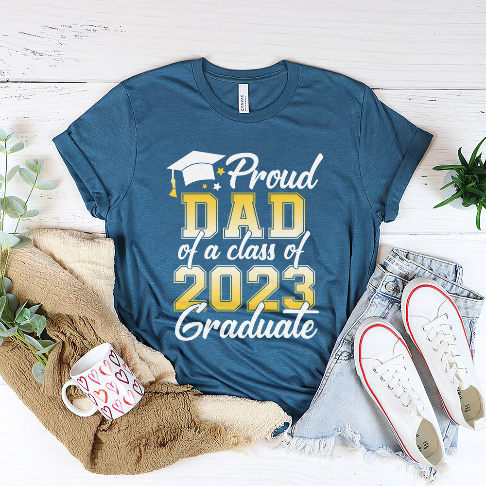 Proud Dad Of 2024 Senior Shirt Funny Graduation, Useful Gifts For Dad