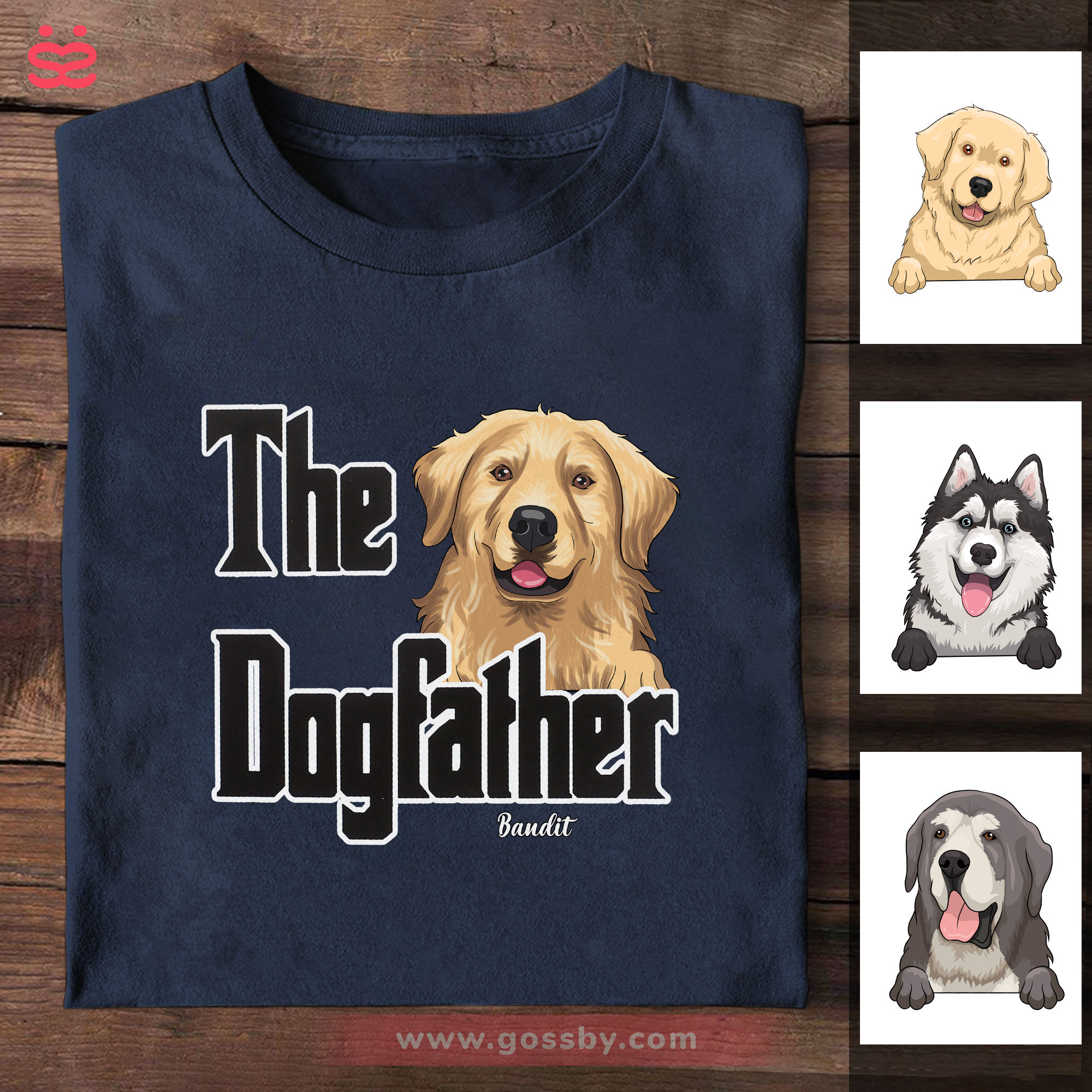 Gossby Personalized Classic Tee Black S - Girl and Dogs Shirt - A Girl and Her Dog, It's A Beautiful Thing