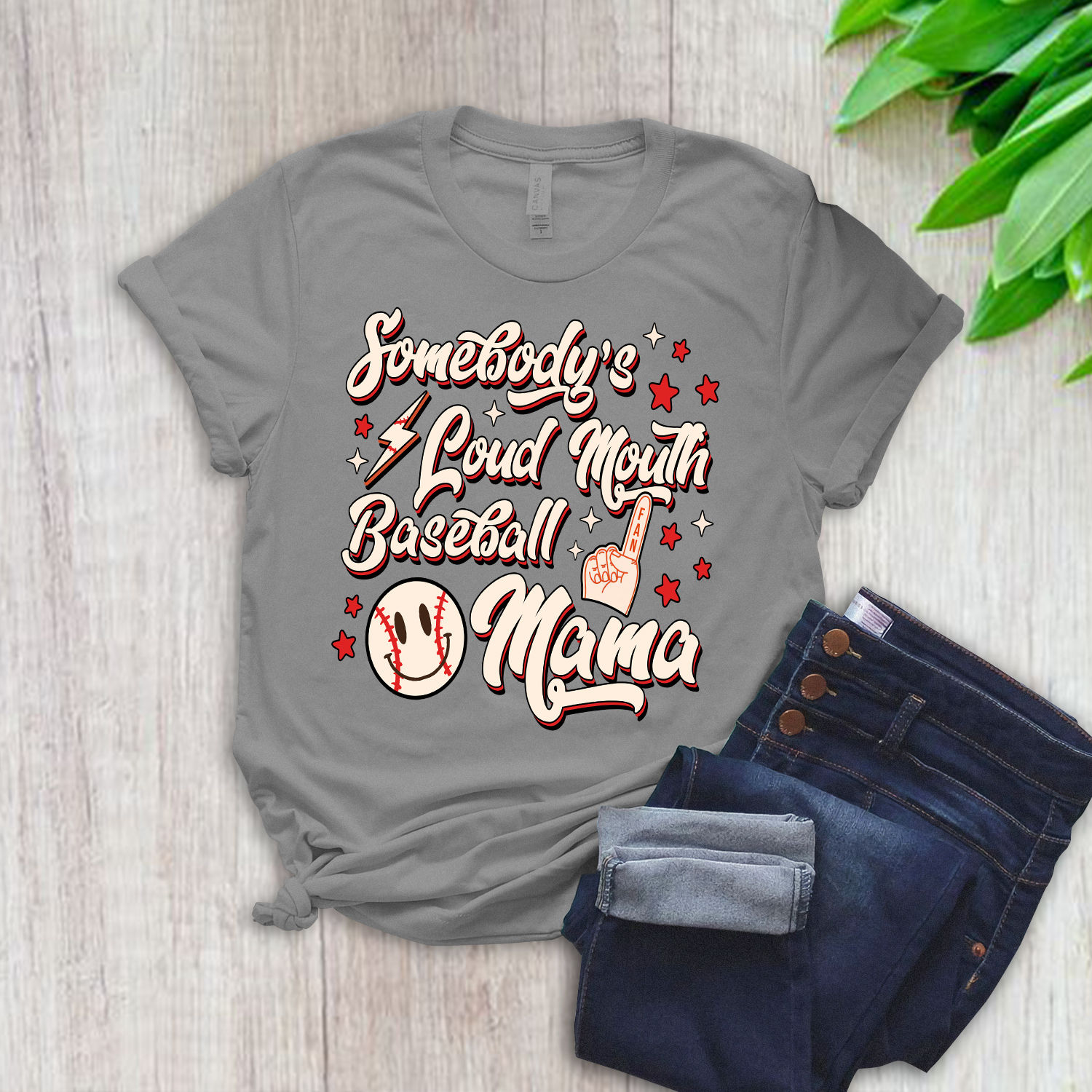 Somebodys Loud Mouth Baseball Mama Baseball Mom Shirt - Happy Place for  Music Lovers