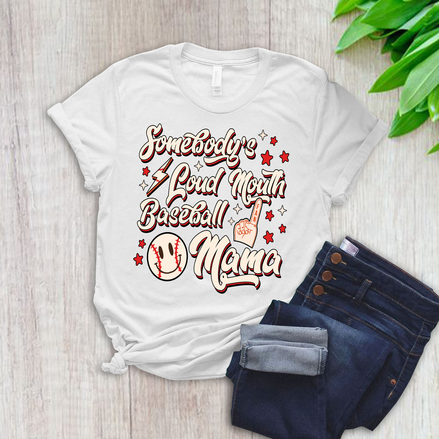 ShirtsBySarah Men's Funny Baseball Mom T Shirt Loud Proud Mama Shirts No Drama Game Tee Medium / Navy