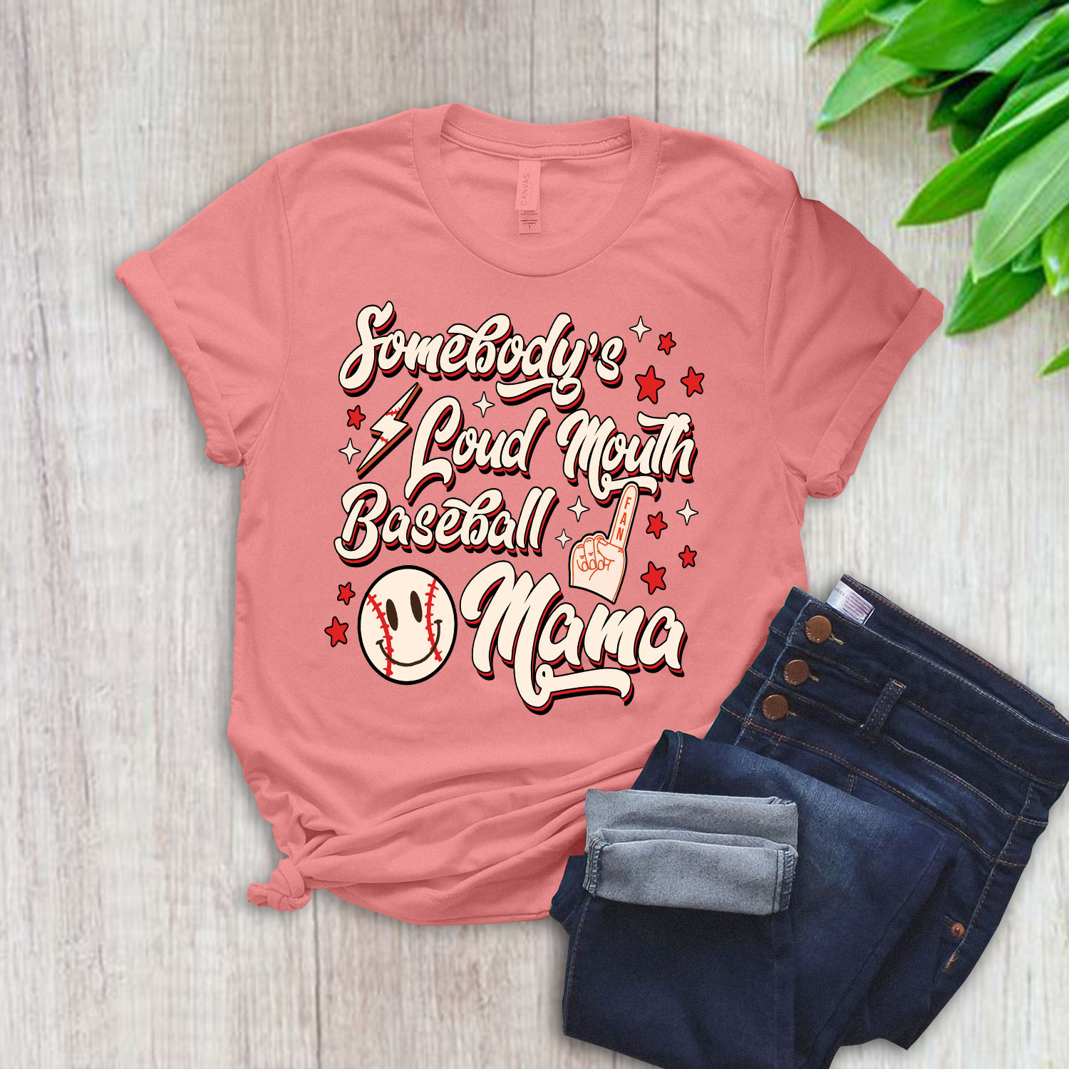 Somebody's Loud Mouth Baseball Mama Tee – Bradys Customs