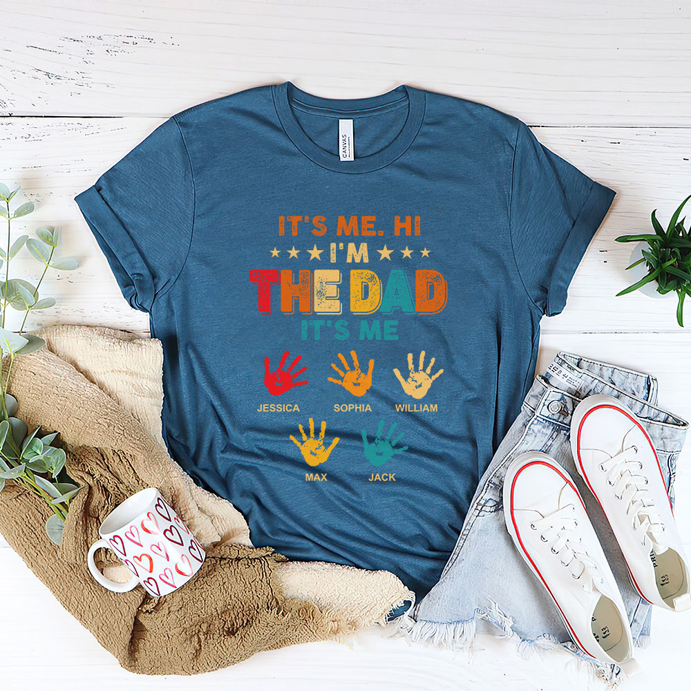 Father's Day - It's Me Hi I'm The Dad It's Me T- shirt, custom name kids Tee, Father Shirt, Papa gift ever, gift for father's day  29536_1