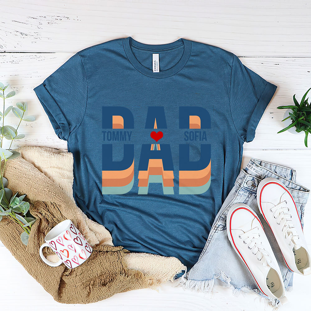 Father's day - Custom Dad Shirt, Dad Shirt With Kids Names, Father's Day Gift, New Dad Shirt, New Dad Gift, Personalized Dad Shirt, Custom Kids Names Shirt 29542
