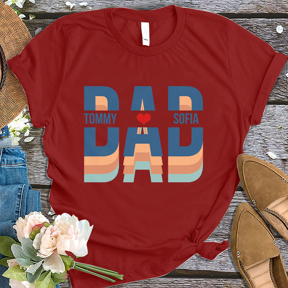 Father's day - Custom Dad Shirt, Dad Shirt With Kids Names, Father's Day Gift, New Dad Shirt, New Dad Gift, Personalized Dad Shirt, Custom Kids Names Shirt 29542_5