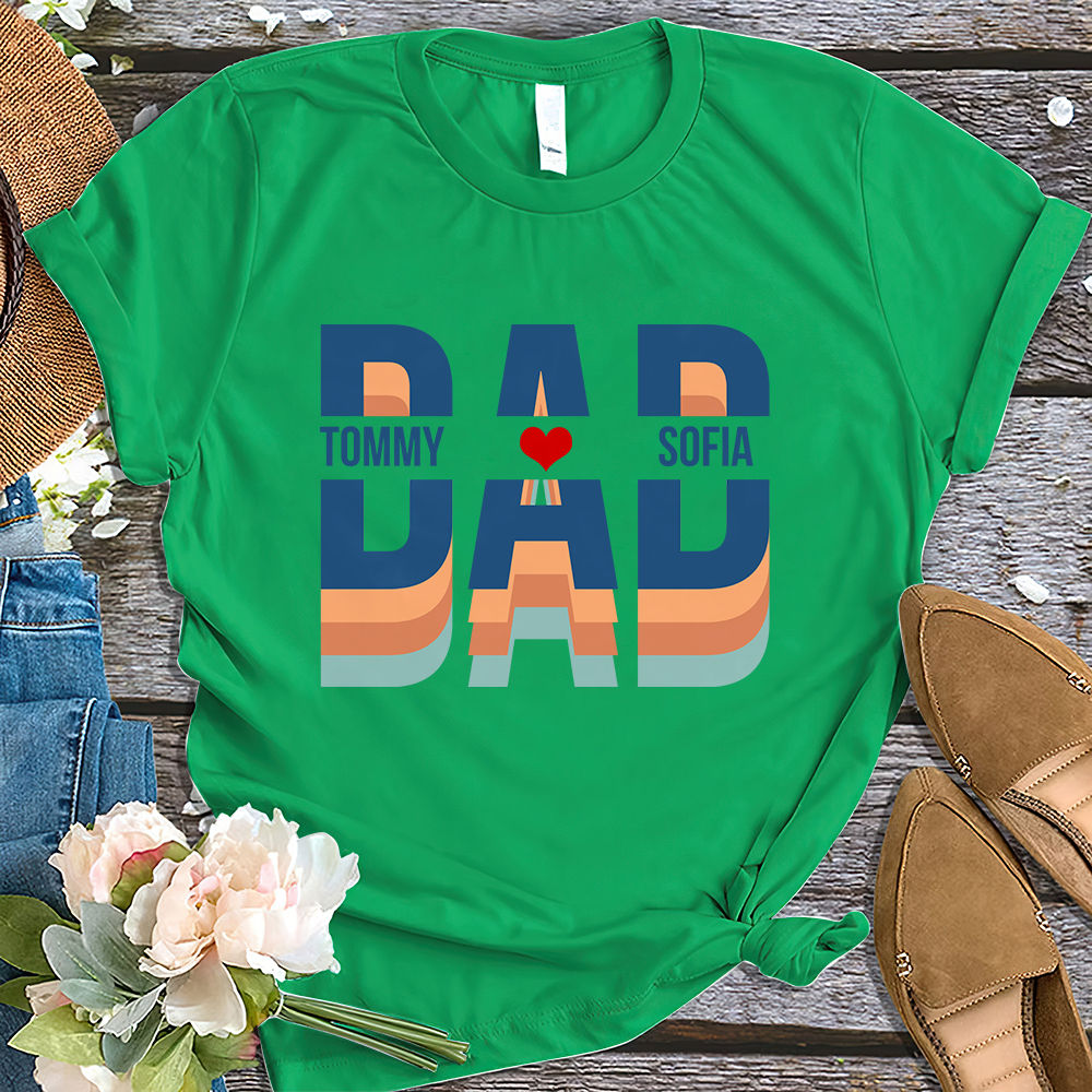 Father's day - Custom Dad Shirt, Dad Shirt With Kids Names, Father's Day Gift, New Dad Shirt, New Dad Gift, Personalized Dad Shirt, Custom Kids Names Shirt 29542_3
