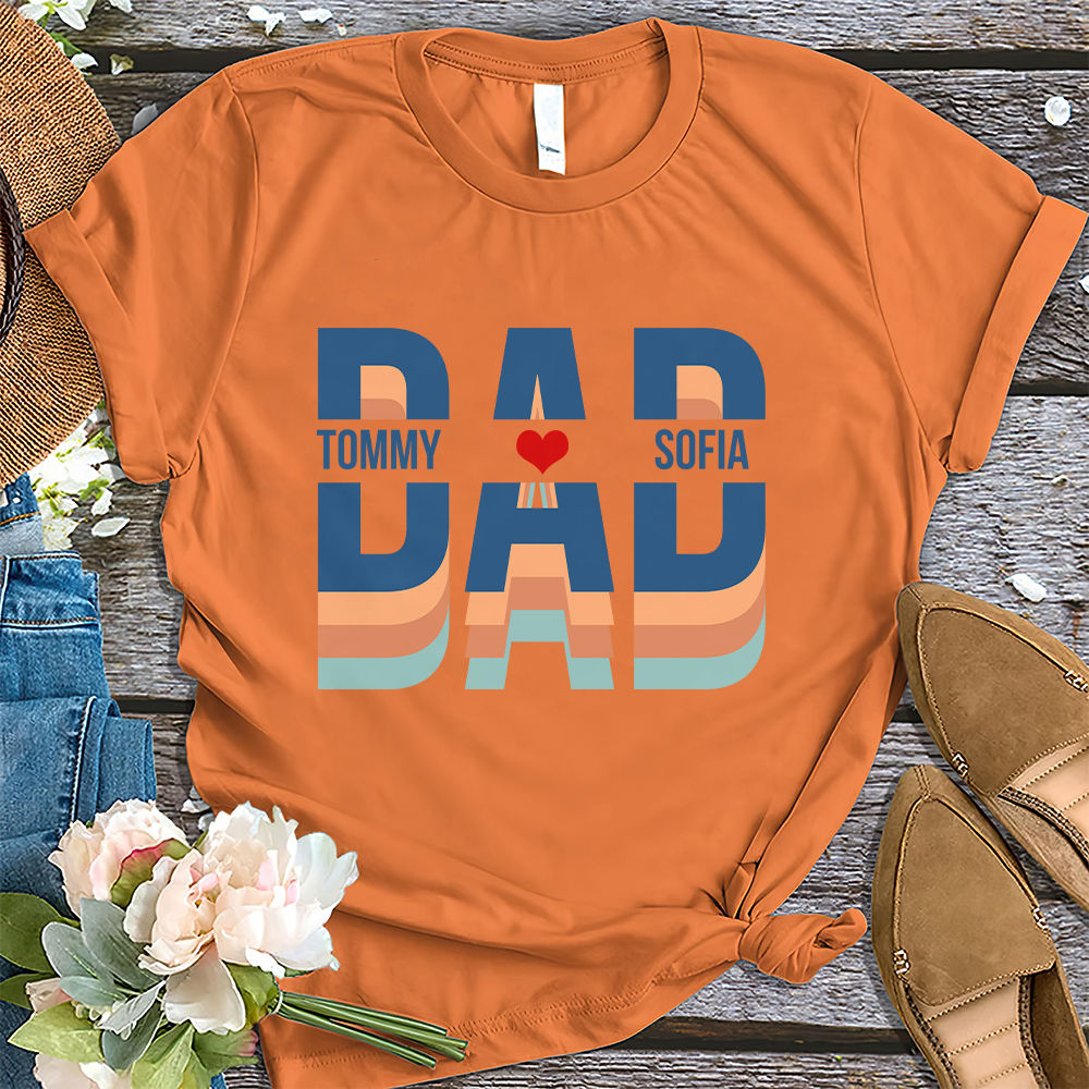 Father's day - Custom Dad Shirt, Dad Shirt With Kids Names, Father's Day Gift, New Dad Shirt, New Dad Gift, Personalized Dad Shirt, Custom Kids Names Shirt 29542_2