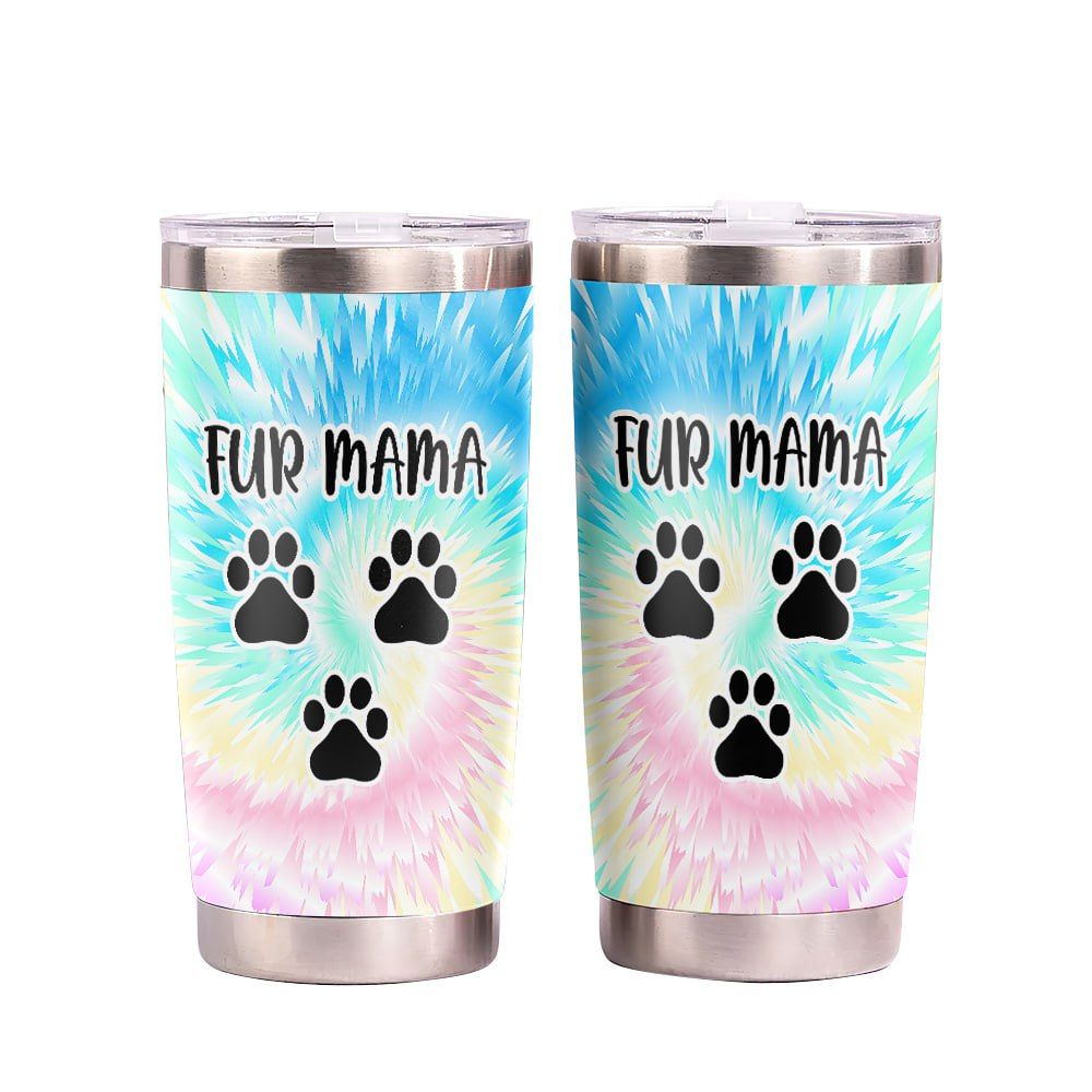 Mother's day gift - Fur mama tumbler, Paw mama tumbler, tie dye tumbler for  mom, mother's day gift, gift for her 30057