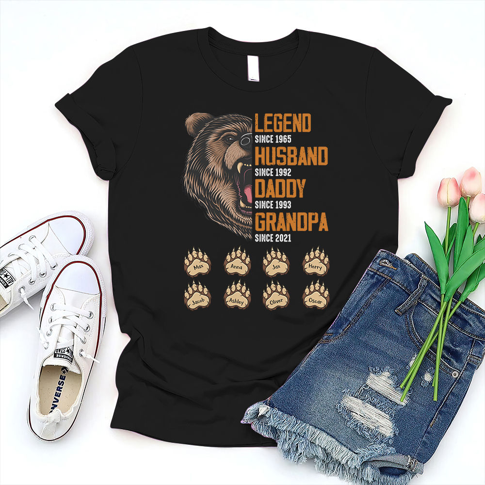 Father's Day 2023 - Personalized Husband Father Grandpa Legend Since Shirt,  Custom Grandpa Shirt, Funny Daddy Shirt, Gift For Daddy Father 29377