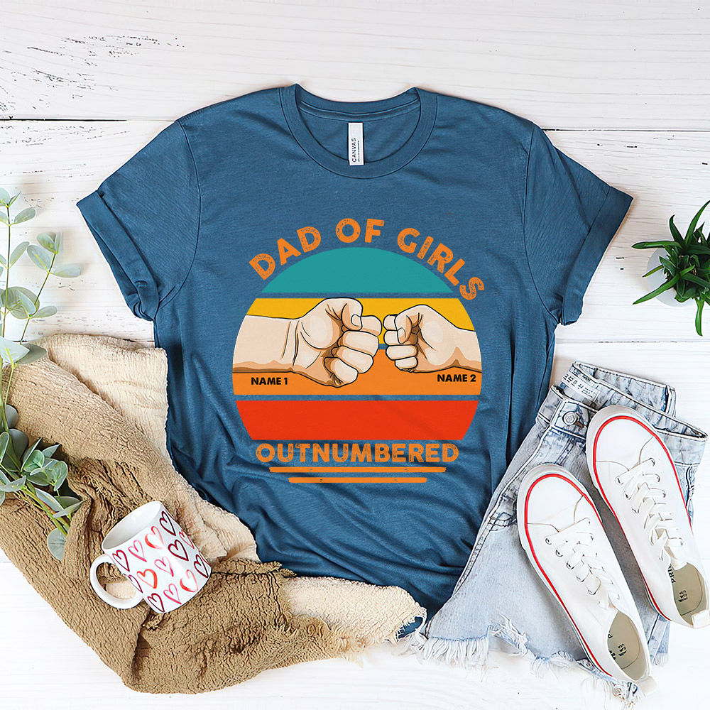 Girl Dad Daddy and Daughter Shirts Father's Day 