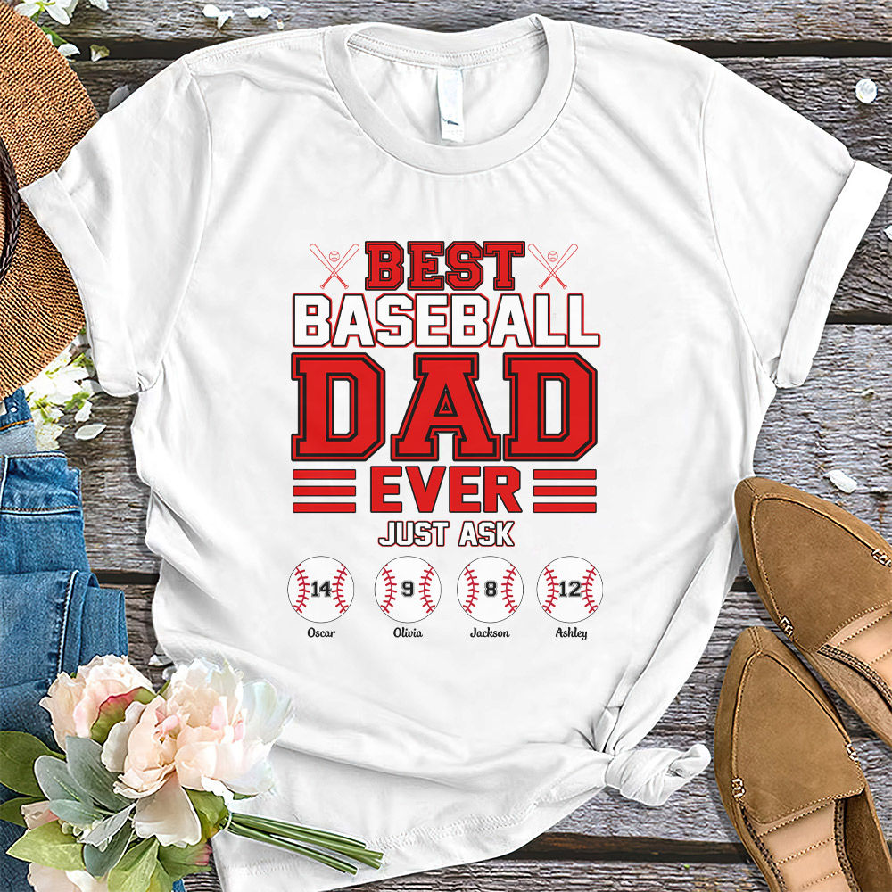 He's Got It All From His Dad Funny Baseball Dad Shirts - The Best Shirts  For Dads In 2023 - Cool T-shirts