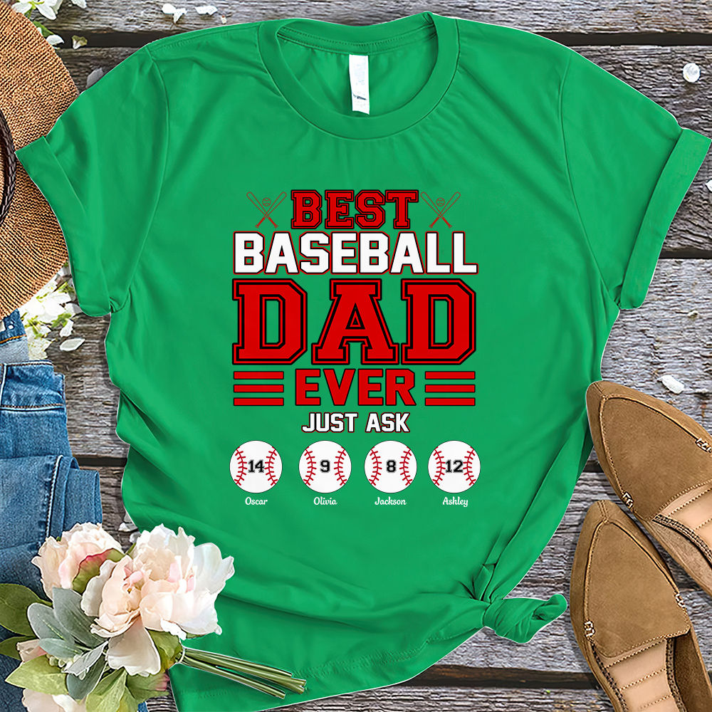 He's Got It All From His Dad Funny Baseball Dad Shirts - The Best Shirts  For Dads In 2023 - Cool T-shirts