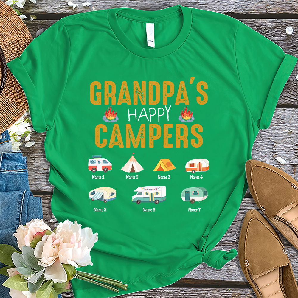 Camping Papa Gift for Him Father's Day Crewneck Sweatshirt - TeeHex