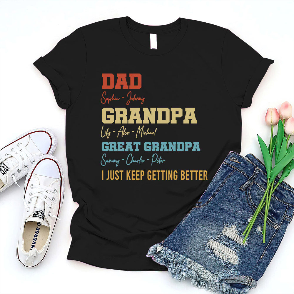 Father's Day 2023 - Personalized Granpa's All Star Team Shirt