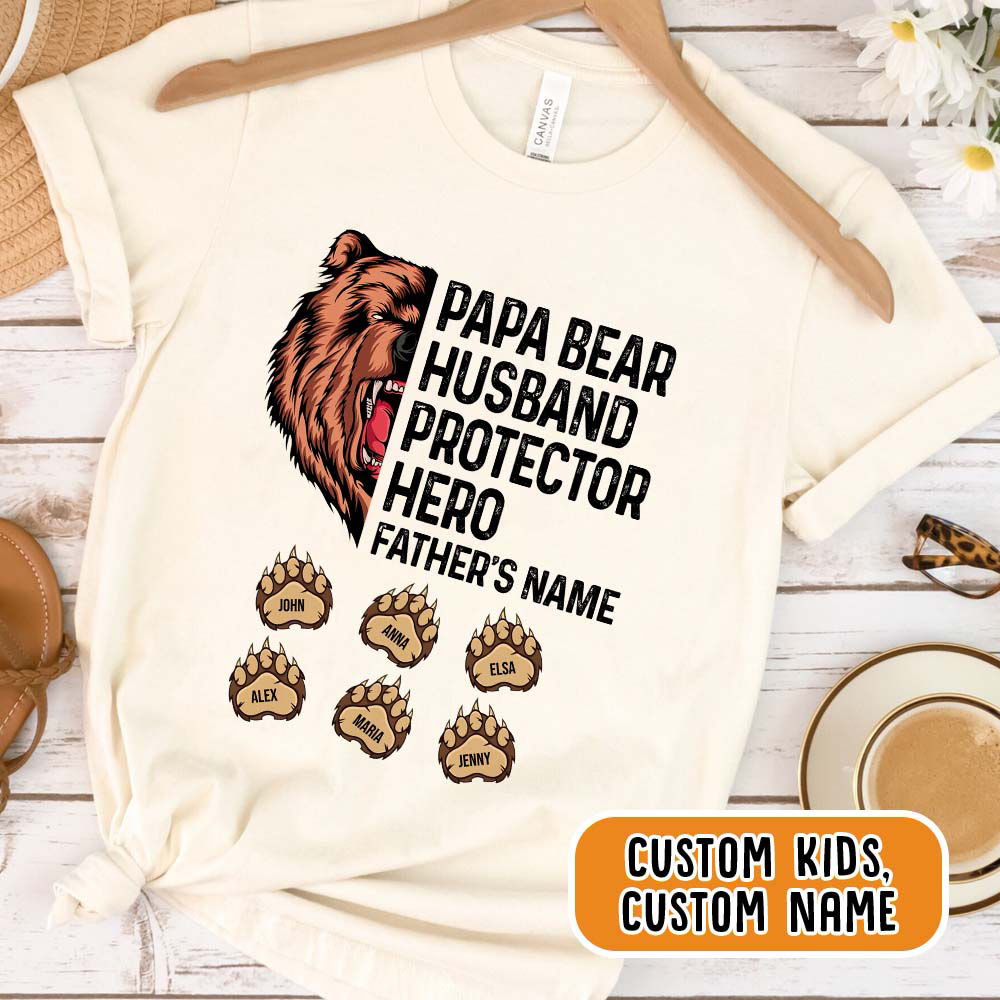 Papa Bear Shirt - Gift for Dad Fathers Day Gift Dad T-Shirt | BackyardPeaks District Unisex Shirt / Red / M