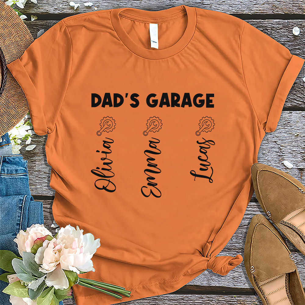 Father's Day 2023 - Personalized Dad's Garage Shirt, Custom Grandpa Little Helpers Shirt, Best Dad Shirt, Cool Dad Shirt, Gift For Daddy Father 30558_2