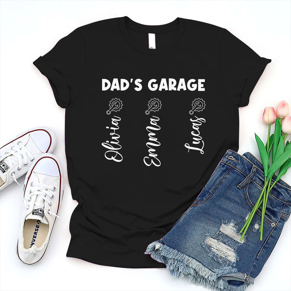 Father's Day 2023 - Personalized Dad's Garage Shirt, Custom Grandpa Little  Helpers Shirt, Best Dad Shirt, Cool Dad Shirt, Gift For Daddy Father 30571