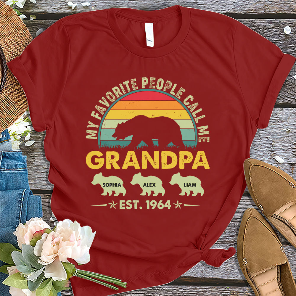 Grandpa Gift - My Favorite People Call Me Grandpa Tee Shirt