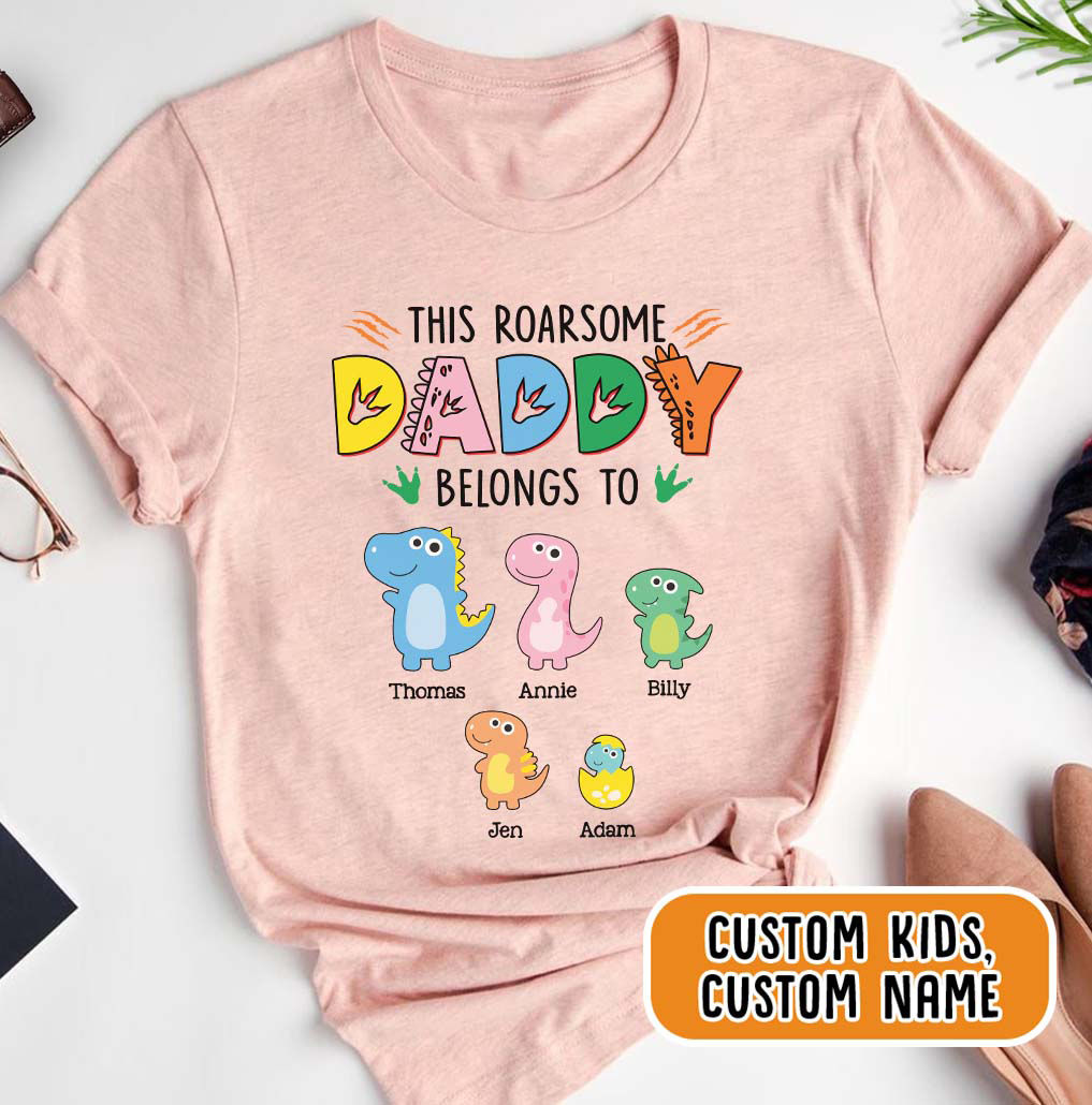 Dad you are totally Roarsome - Pink / Kids Baby Toddler