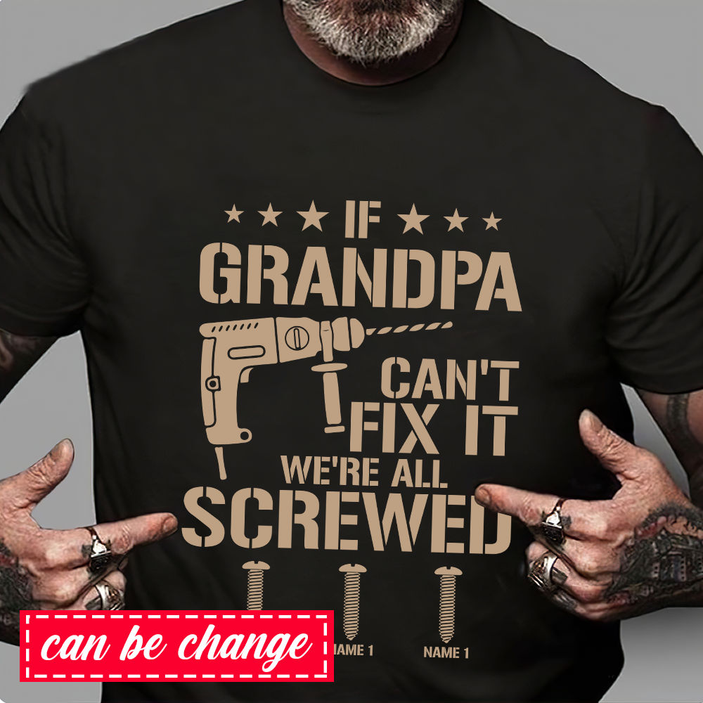 WalltoWallMall If Big Papi Can't Fix It Tshirt, Long Sleeve Shirt, Sweatshirt or Tank Top Special Grandfather Father's Day Christmas Birthday Gift