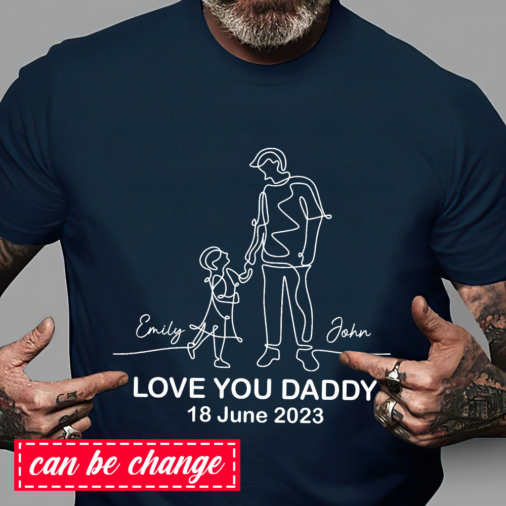 Personalized Bluey Girl Dad Shirt Father's Day Gift for Daddy