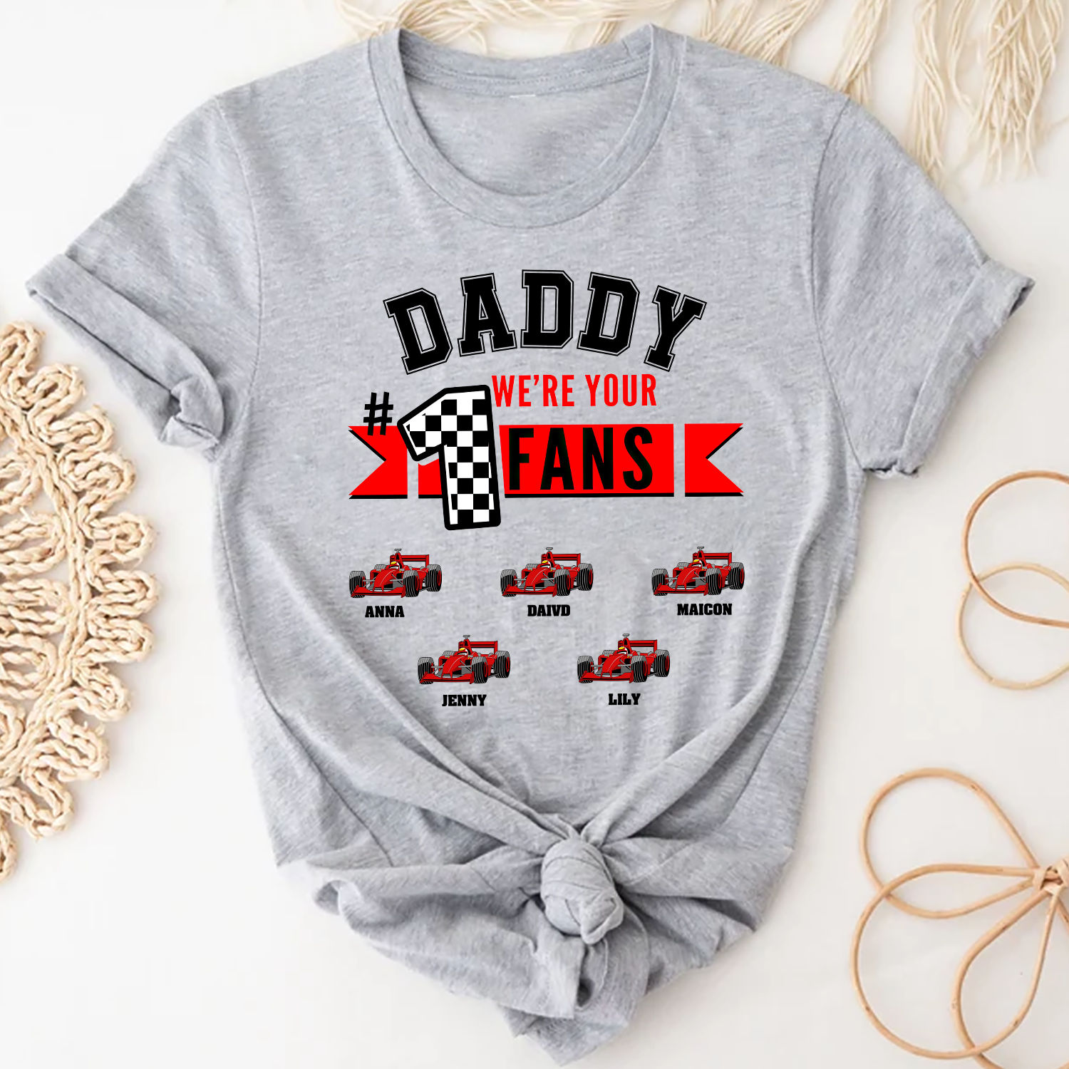 Goduckee Dad's Pit Crew Personalized Shirts, Gift for Father, Grandpa