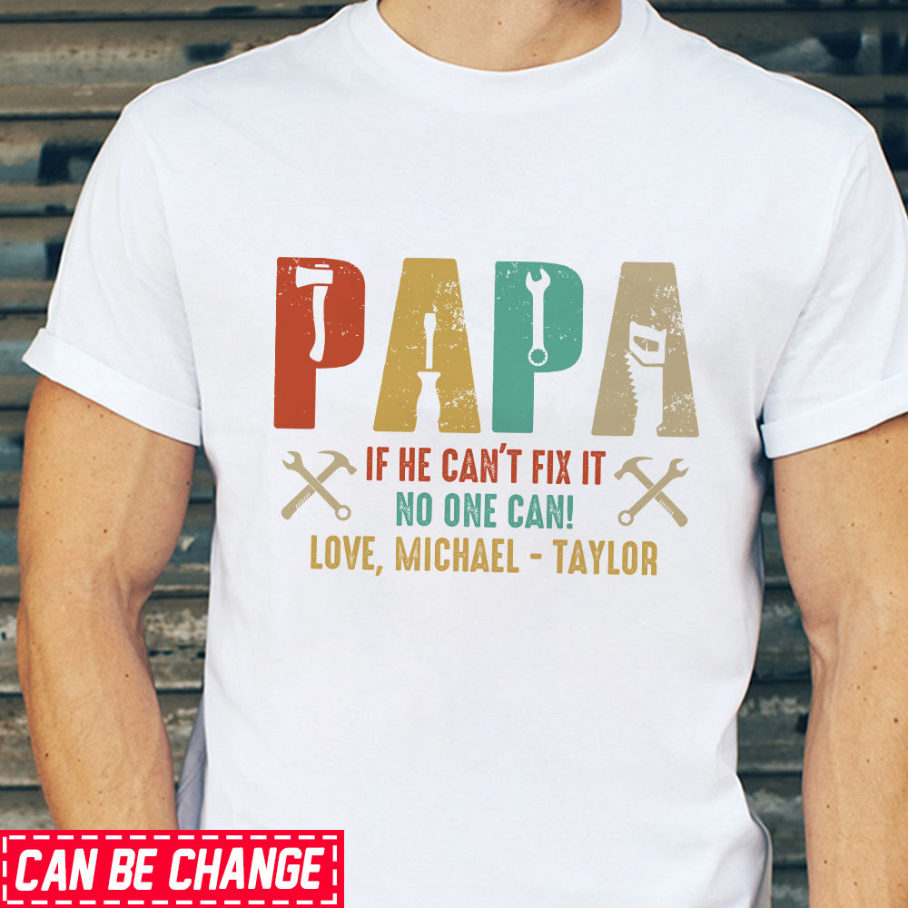 If Grandpa Can't Fix It No One Can - Custom Father's Day Engraved