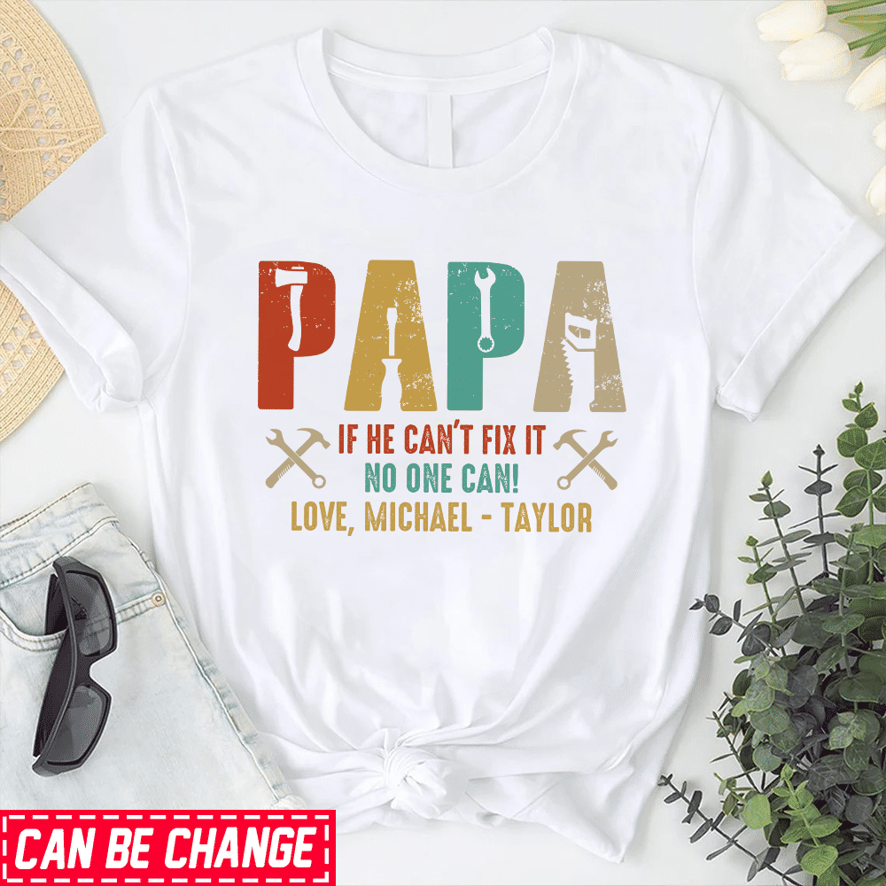 PersonalFury2 Personalized Gift for Dad, Gift for Grandpa, Custom T Shirt - Papa Bear, Family Gift, PersonalFury, Pullover Hoodie / Navy Color / 2XL