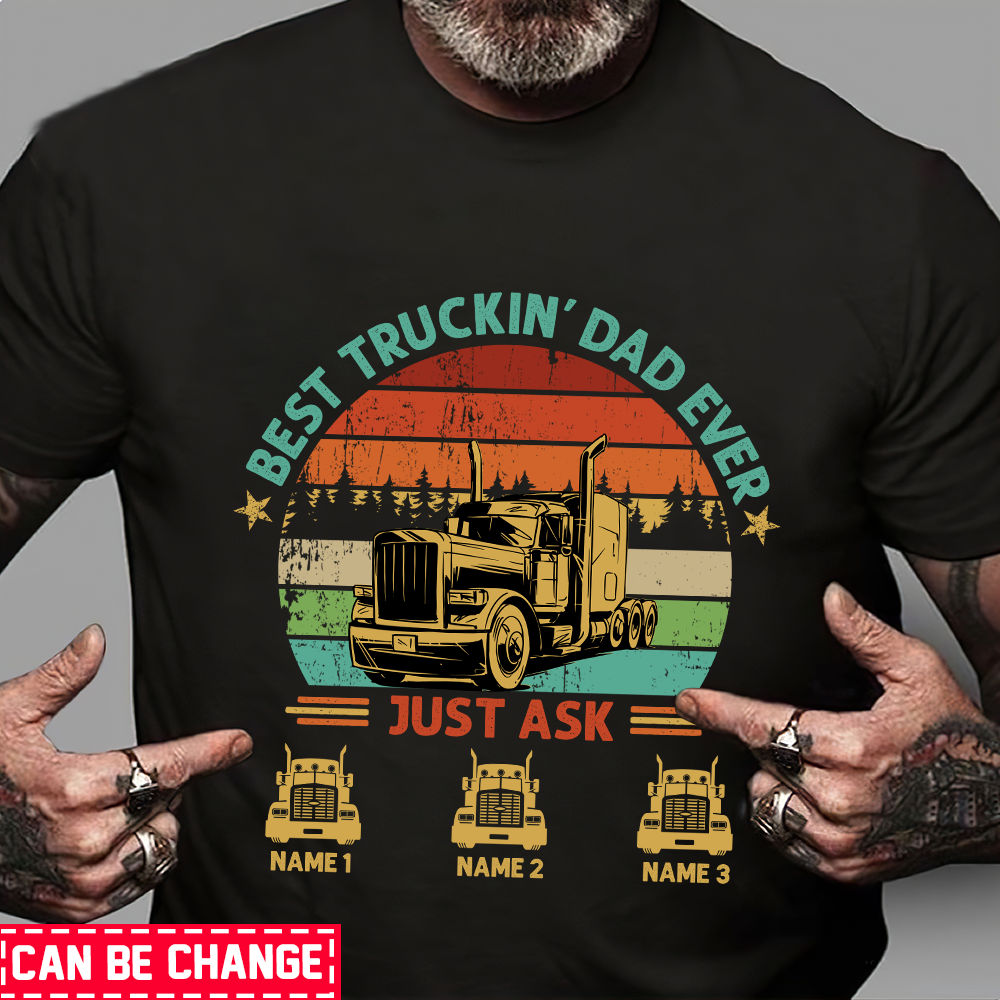 Best Truckin Dad Ever SVG PNG Funny Fathers Day 2024 Shirt Trucker