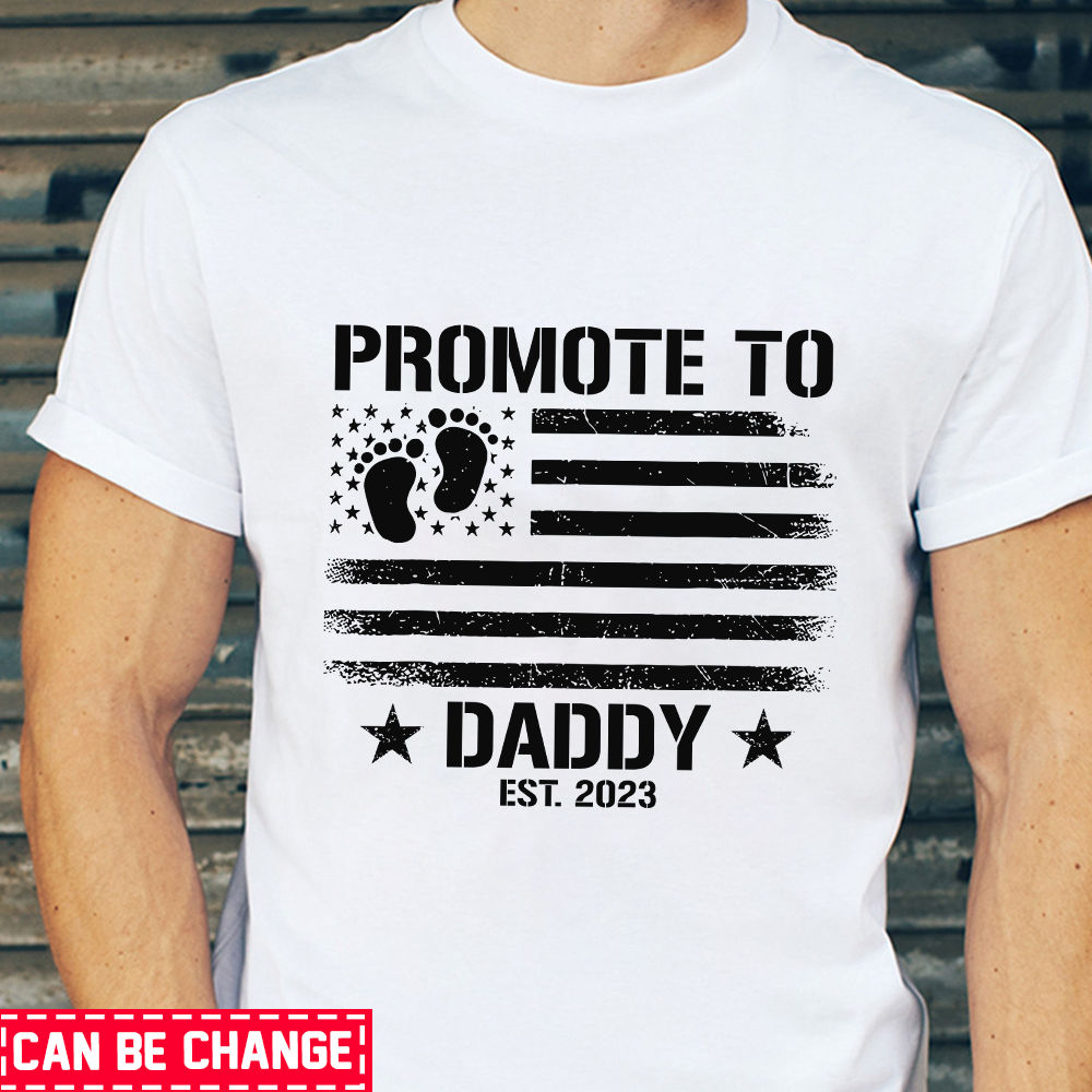 Father's day 2024 Promoted To Daddy 2024 First Time Fathers Day New