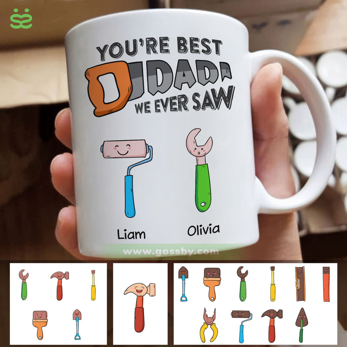 Personalized Wine Glass - Father's Day Gift 2023 - Custom Mug - You're Best Dad. I Ever Saw_3