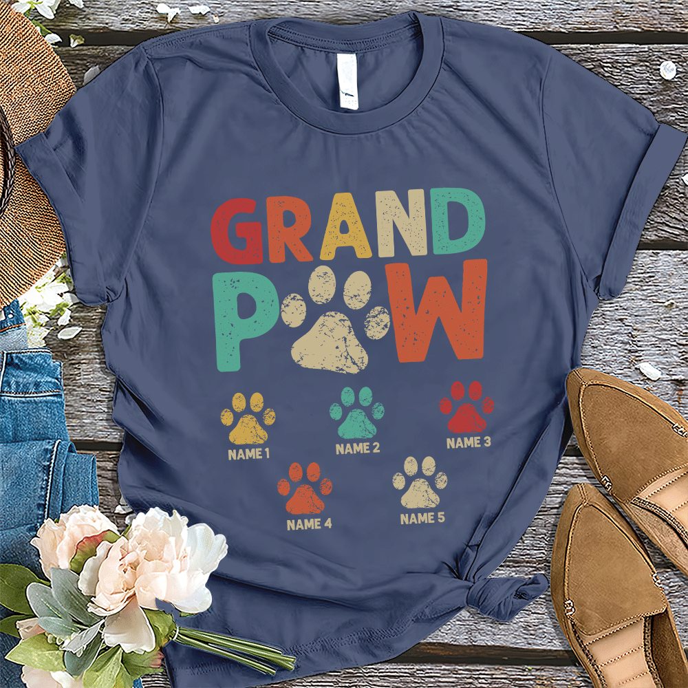 Father's day 2023 - Dog Grandpa Shirt with Dog Names, Personalized Gift for  Dog Grandpa, Grandpaw Shirt Pet Names, Dog Owner Shirt, Dog Lover Shirt