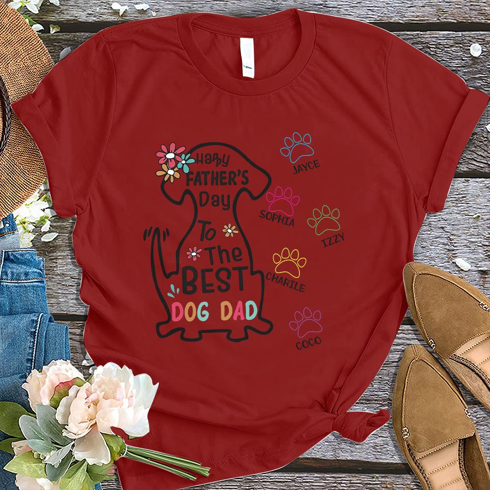 Gossby Personalized Classic Tee White S - Dog Lover Gifts - Girl and Dogs - Life Is Better with Dogs (t) - Custom T Shirts