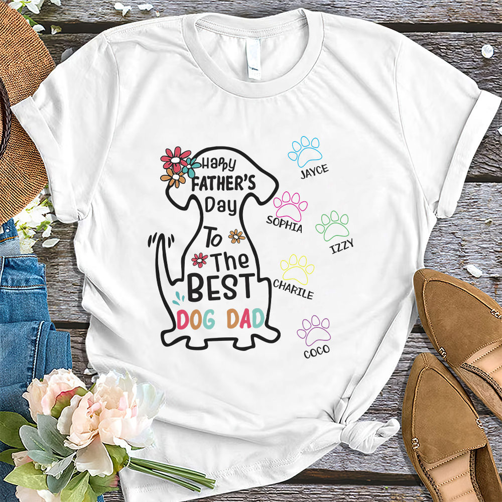 Happy Father's Day To The Best Dog Dad Dog Lover Shirt Happy Father's Day To The Best Dog Dad Dog Lover Shirt