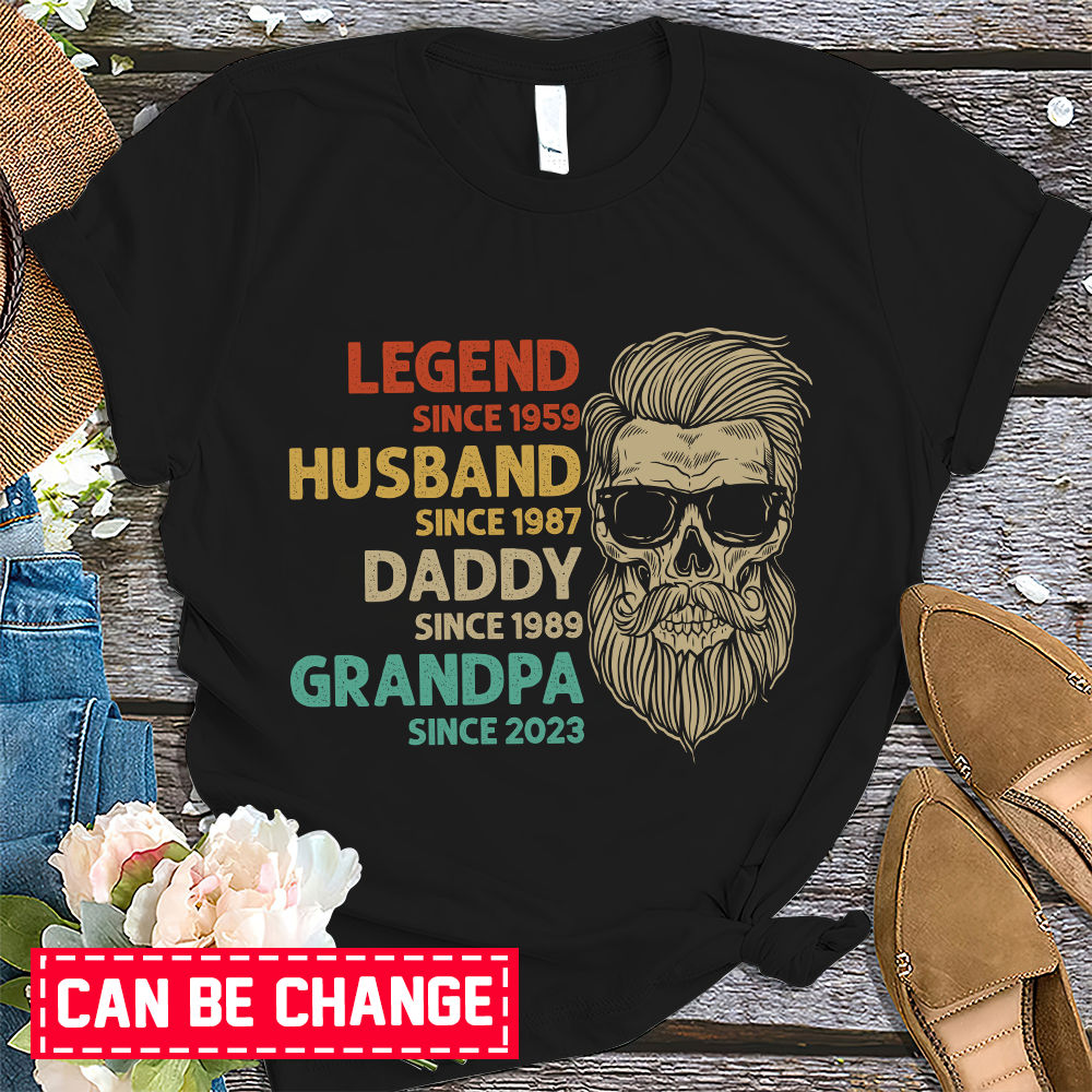 Personalized Dad Grandpa Shirt, Husband Father Grandpa Legend Fathers Day  Gift - Bring Your Ideas, Thoughts And Imaginations Into Reality Today