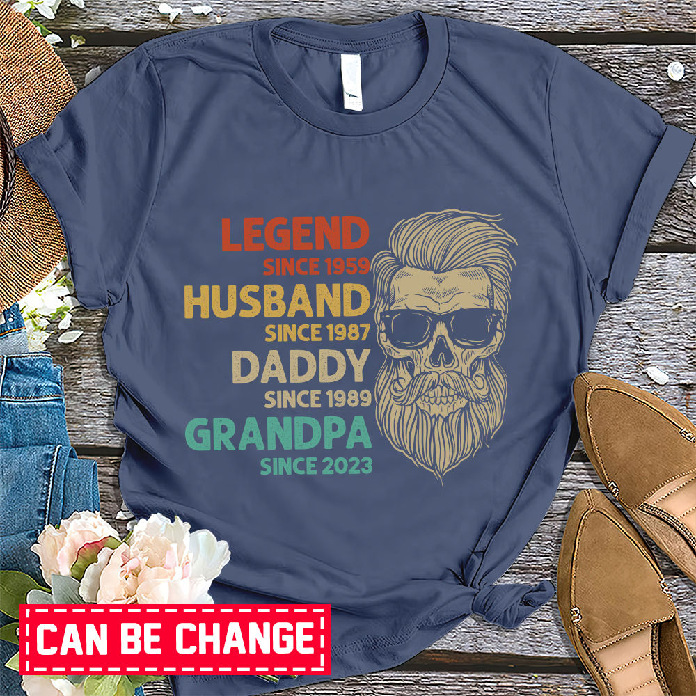 Personalized Dad Grandpa Shirt, Husband Father Grandpa Legend Fathers Day  Gift - Bring Your Ideas, Thoughts And Imaginations Into Reality Today