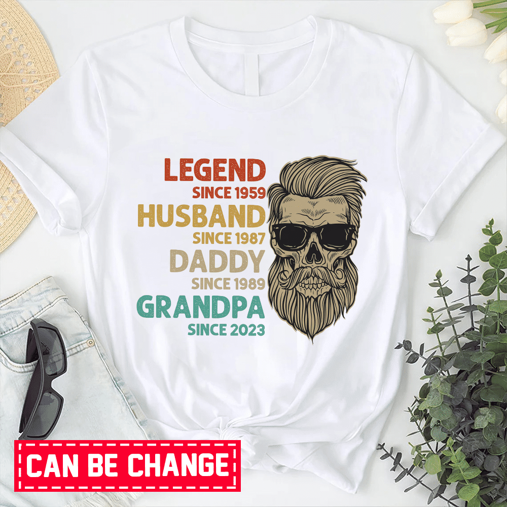 Father's Day 2023 - Personalized Husband Father Grandpa Legend Since Shirt,  Custom Grandpa Shirt, Funny Daddy Shirt, Gift For Daddy Father 29377