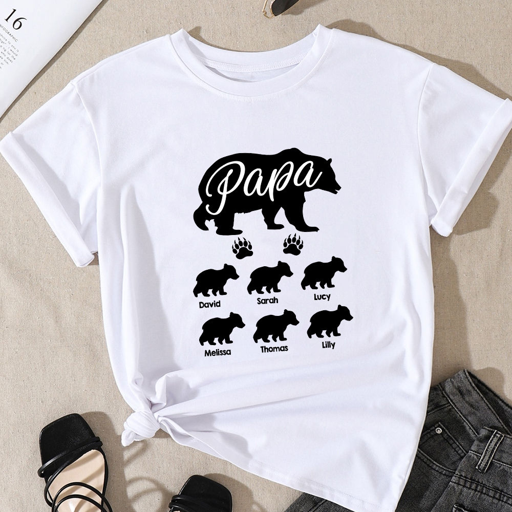 Personalized Shirt - Father's day 2023 - Papa Bear Personalized Shirt, Fathers Day Gift For Daddy, Light Saber Gift, Gifts For Dad, Funny Gift For Dad 32001_3