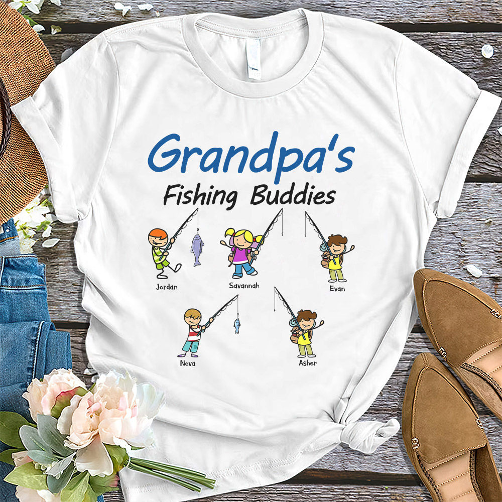 Fishing Buddies Gift for Grandpa Dad Father's Day Birthday Gift - Personalized Shirt