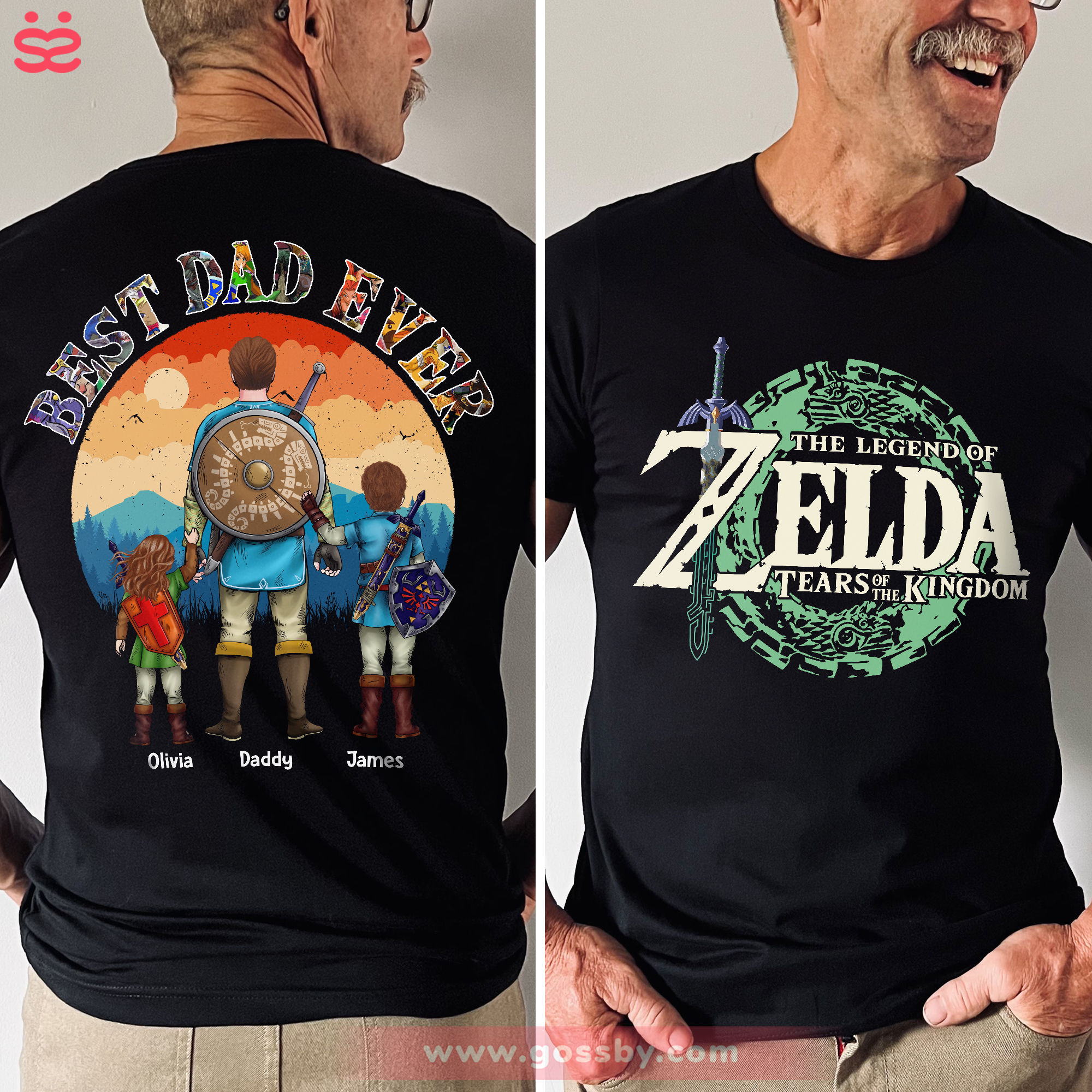 The legend of zelda merch dad shirt custom fathers day gift breath of the  wild personalized tshirt - Laughinks