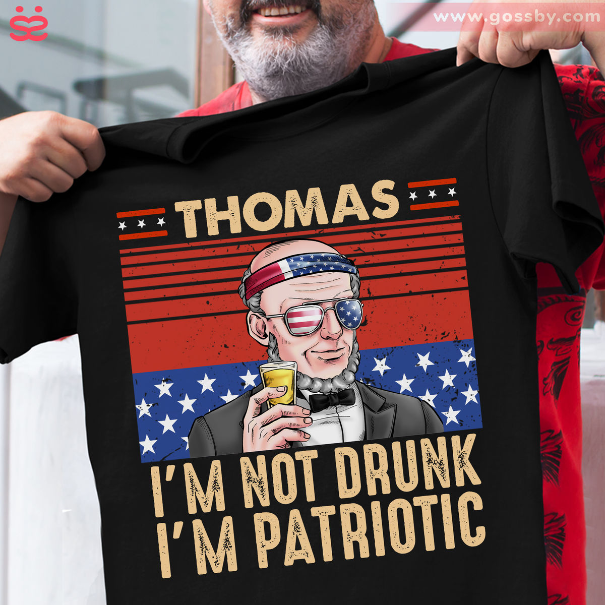 4th of July 2023 - I'm not drunk I'm Patriotic - Personalized Shirt