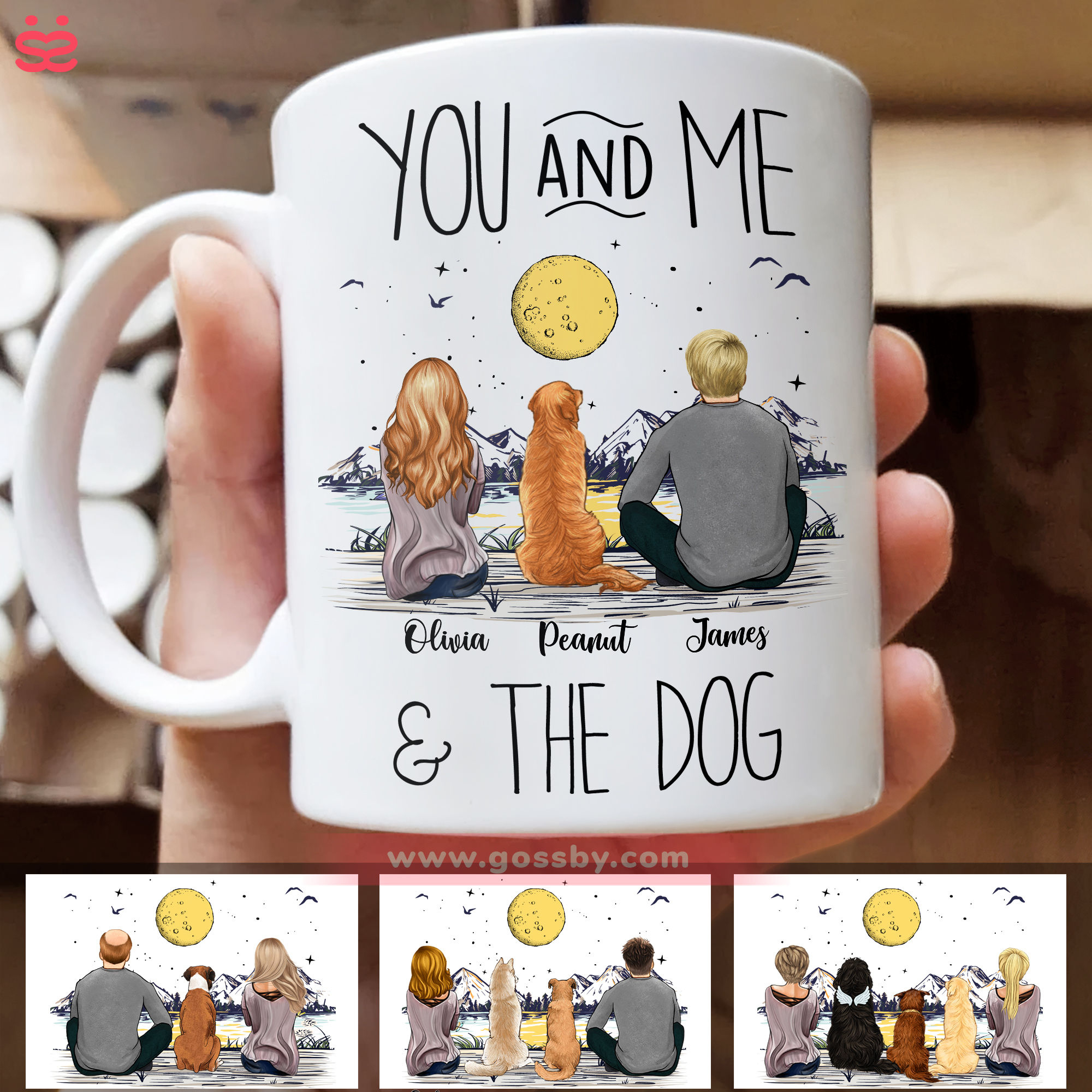 Custom Mug - Dog Lovers - You and Me and The Dog - Personalized Mug
