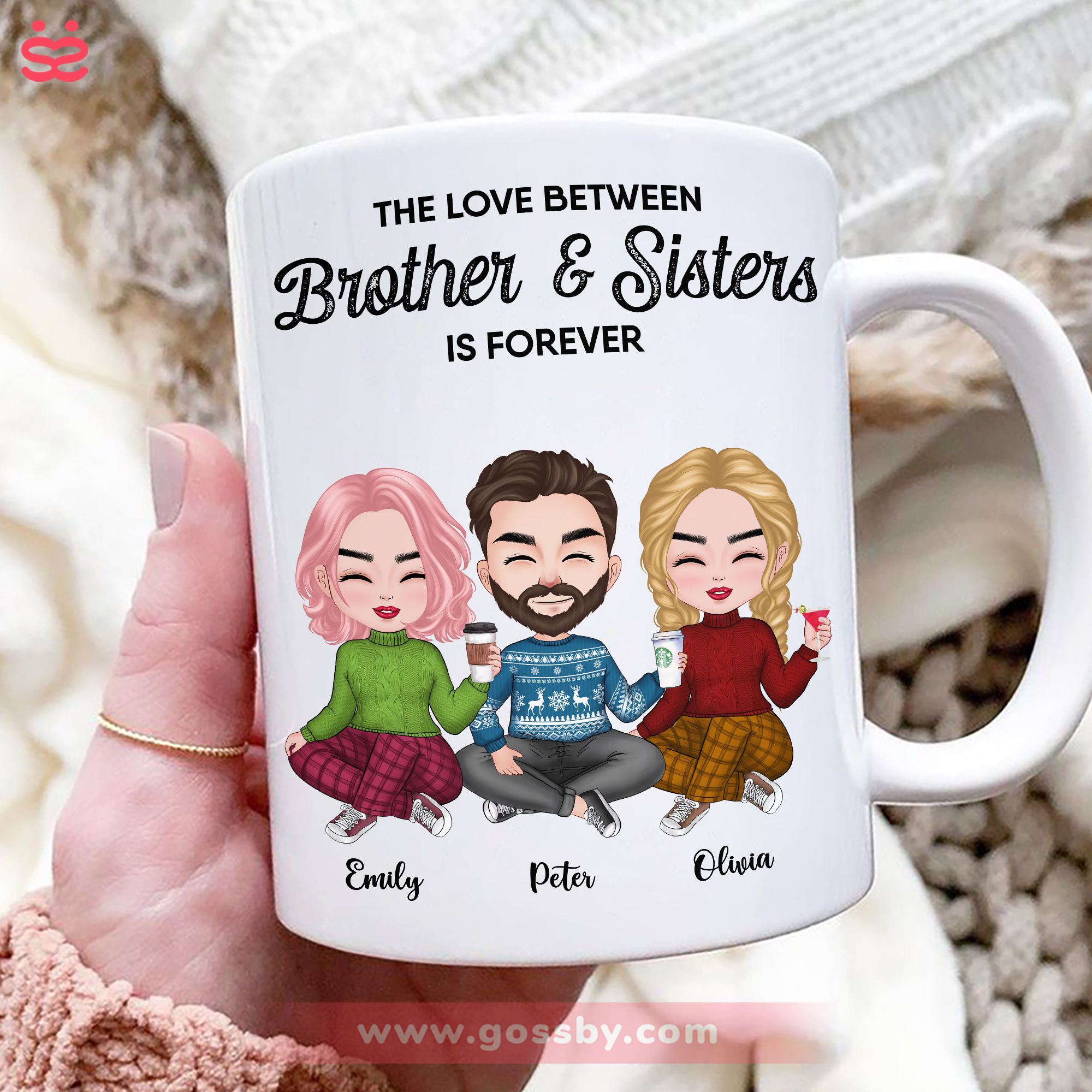 The Love Between Brothers And Sisters Is Forever - Personalized Mug (QA)