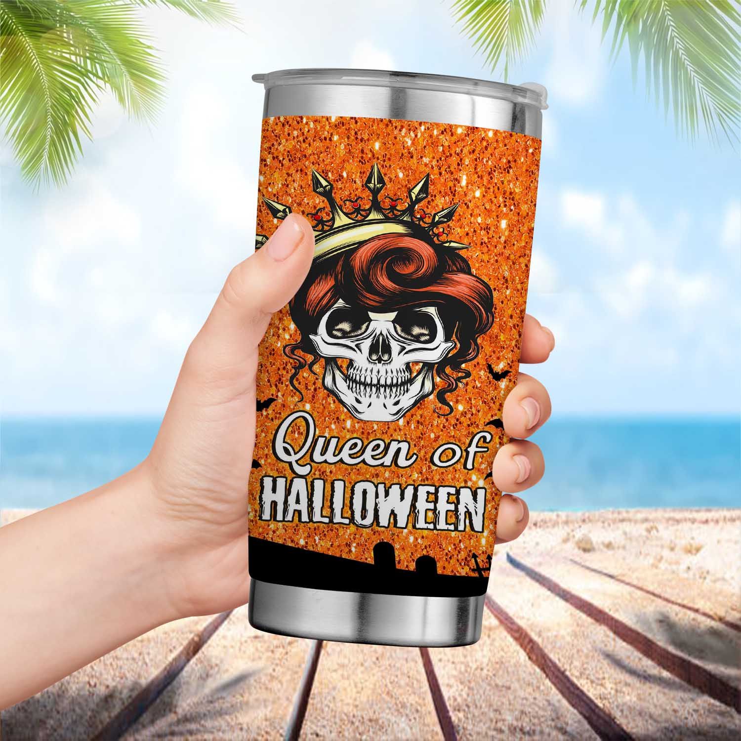 Halloween Here for the Booos Steel Tumbler