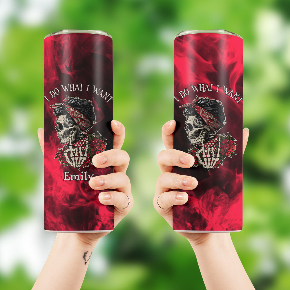 Skull Red Roses Stainless Steel 20oz Tumbler Travel Mug, Gothic Hallow –  Starcove Fashion